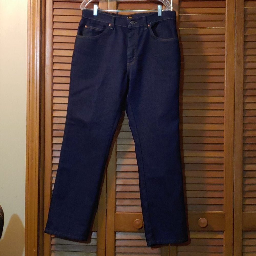 Dark blue Lees Jeans. Worn once, great condition